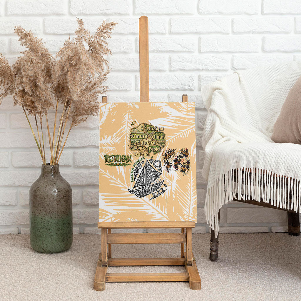 Rotuman Culture Island Pride Canvas Wall Art Traditional Polynesian Tribal Pattern With Island Map TS04 - Polynesian Pride