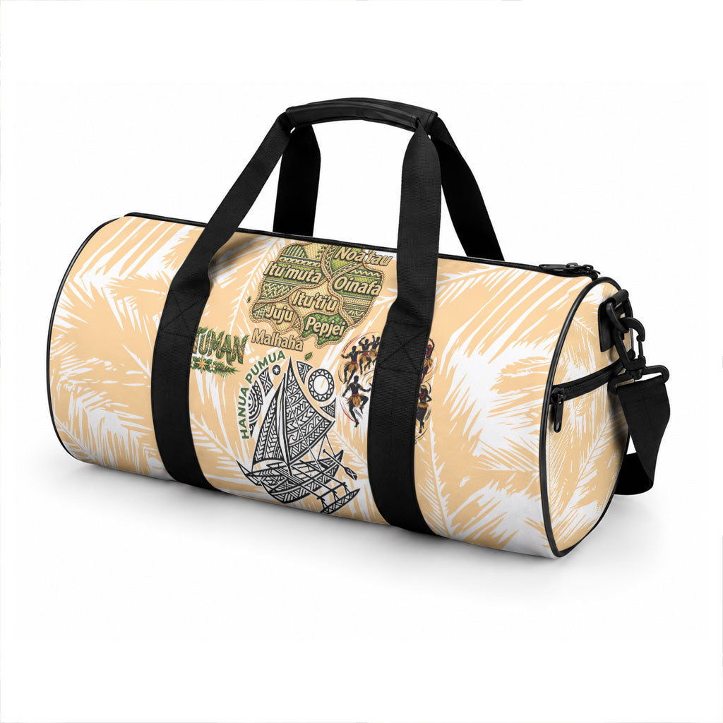 Rotuman Culture Island Pride Duffle Bag Traditional Polynesian Tribal Pattern With Island Map TS04 - Polynesian Pride