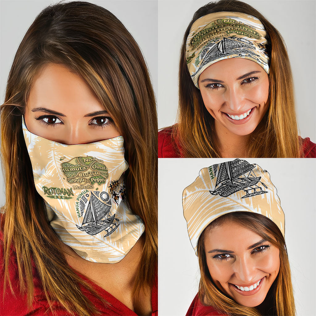 Rotuman Culture Island Pride Neck Gaiter Traditional Polynesian Tribal Pattern With Island Map TS04 - Polynesian Pride
