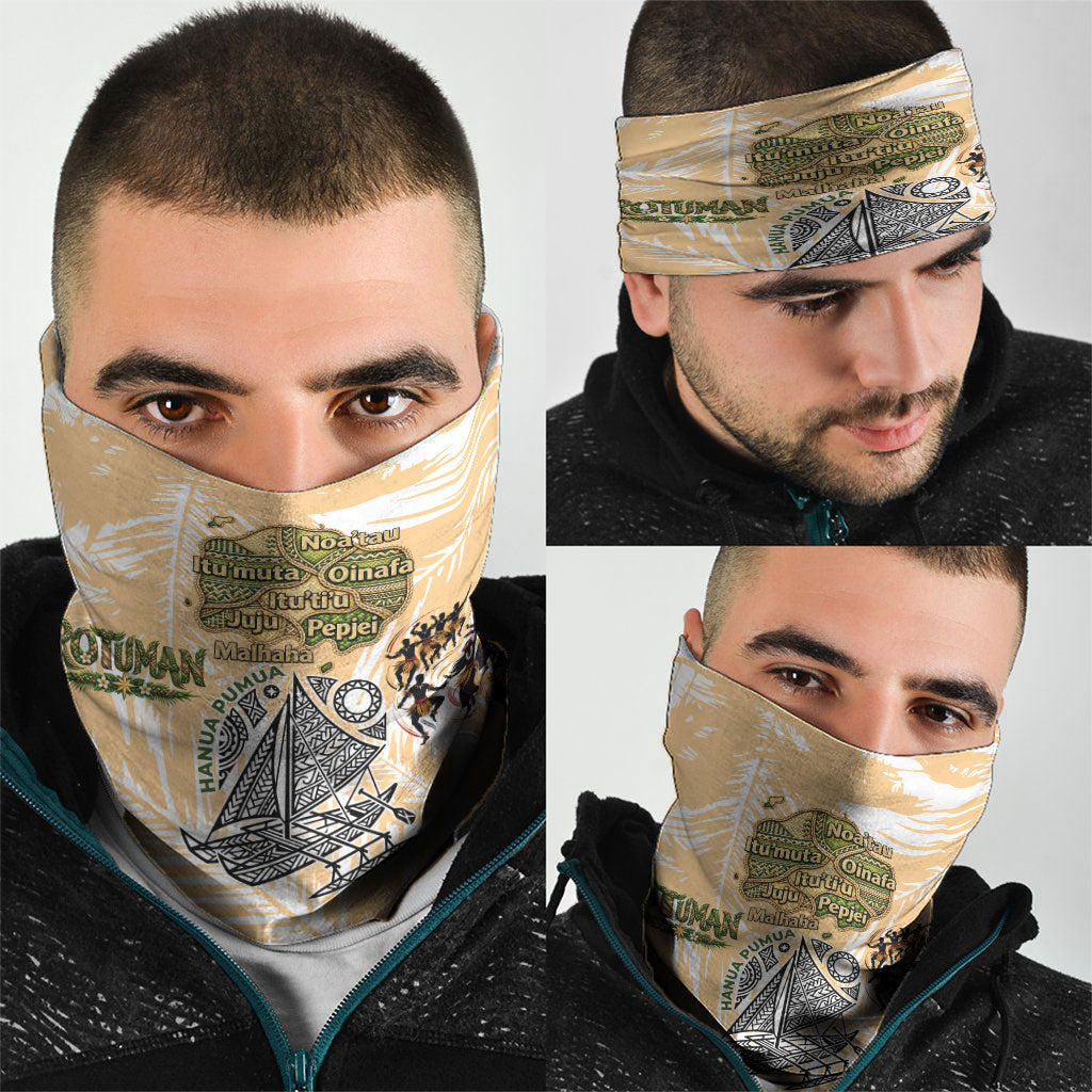 Rotuman Culture Island Pride Neck Gaiter Traditional Polynesian Tribal Pattern With Island Map TS04 - Polynesian Pride