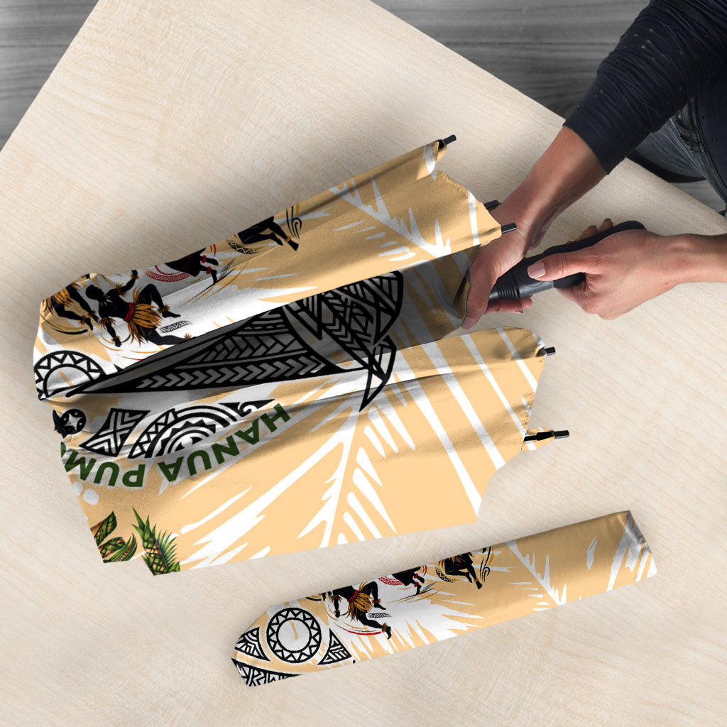 Rotuman Culture Island Pride Umbrella Traditional Polynesian Tribal Pattern With Island Map TS04 - Polynesian Pride