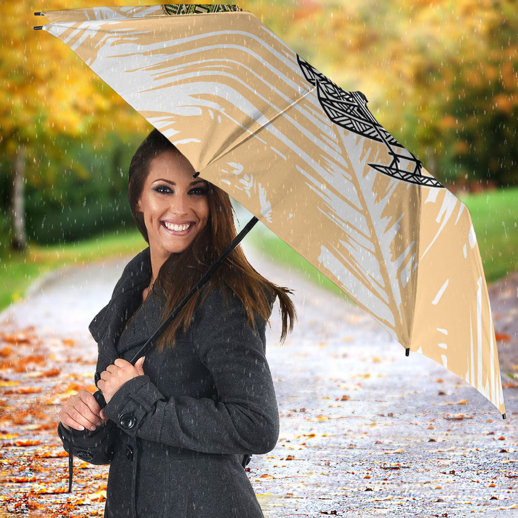 Rotuman Culture Island Pride Umbrella Traditional Polynesian Tribal Pattern With Island Map TS04 - Polynesian Pride