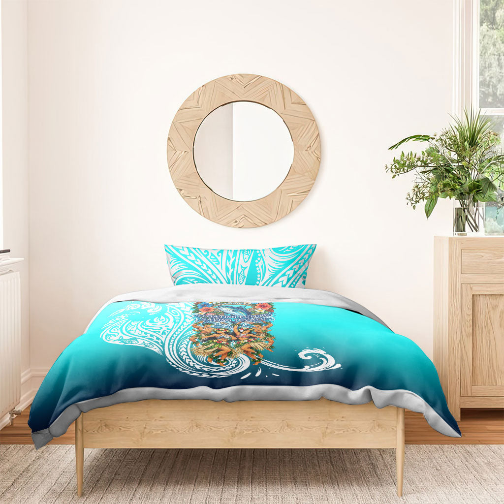 Floating Future Saving Tuvalu Bedding Set Ocean Blue Pacific Polynesian Cultural Art Marine Wildlife TS04 - Polynesian Pride