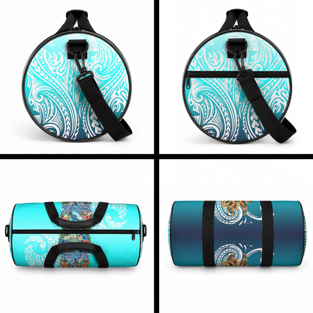 Floating Future Saving Tuvalu Duffle Bag Ocean Blue Pacific Polynesian Cultural Art Marine Wildlife TS04 - Polynesian Pride