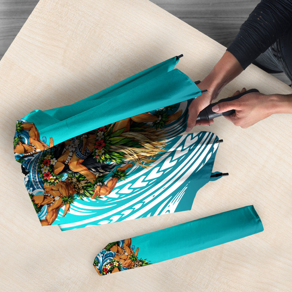 Floating Future Saving Tuvalu Umbrella Ocean Blue Pacific Polynesian Cultural Art Marine Wildlife TS04 - Polynesian Pride