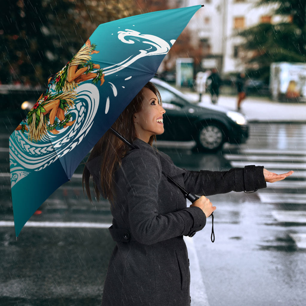 Floating Future Saving Tuvalu Umbrella Ocean Blue Pacific Polynesian Cultural Art Marine Wildlife TS04 - Polynesian Pride