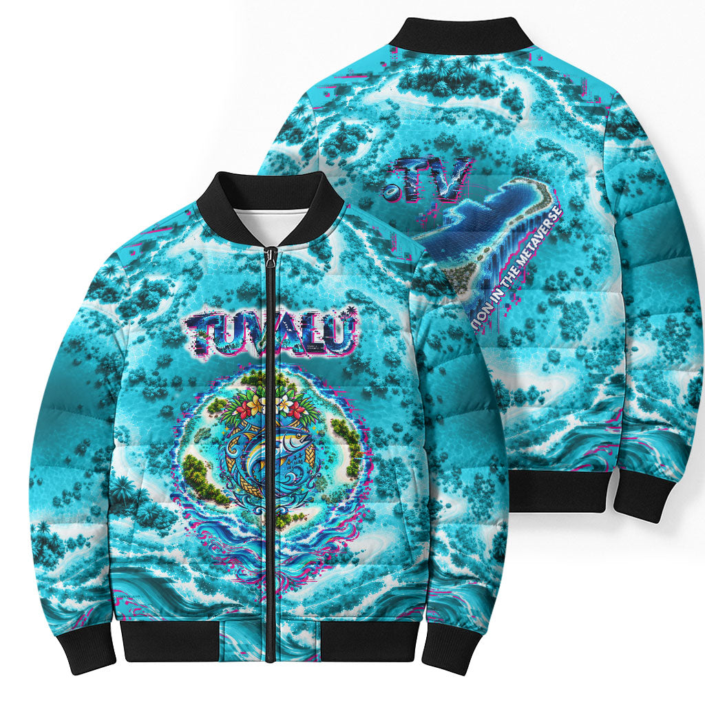 Tuvalu First Digital Nation In The Metaverse Bomber Puffer Jacket Polynesian Island Atoll Cyber Ocean TS04 - Polynesian Pride