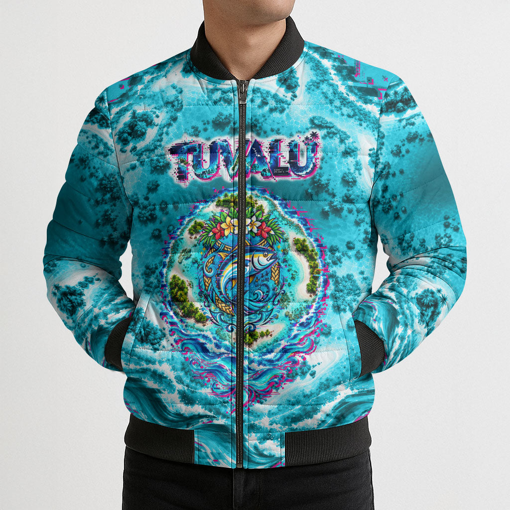 Tuvalu First Digital Nation In The Metaverse Bomber Puffer Jacket Polynesian Island Atoll Cyber Ocean TS04 - Polynesian Pride