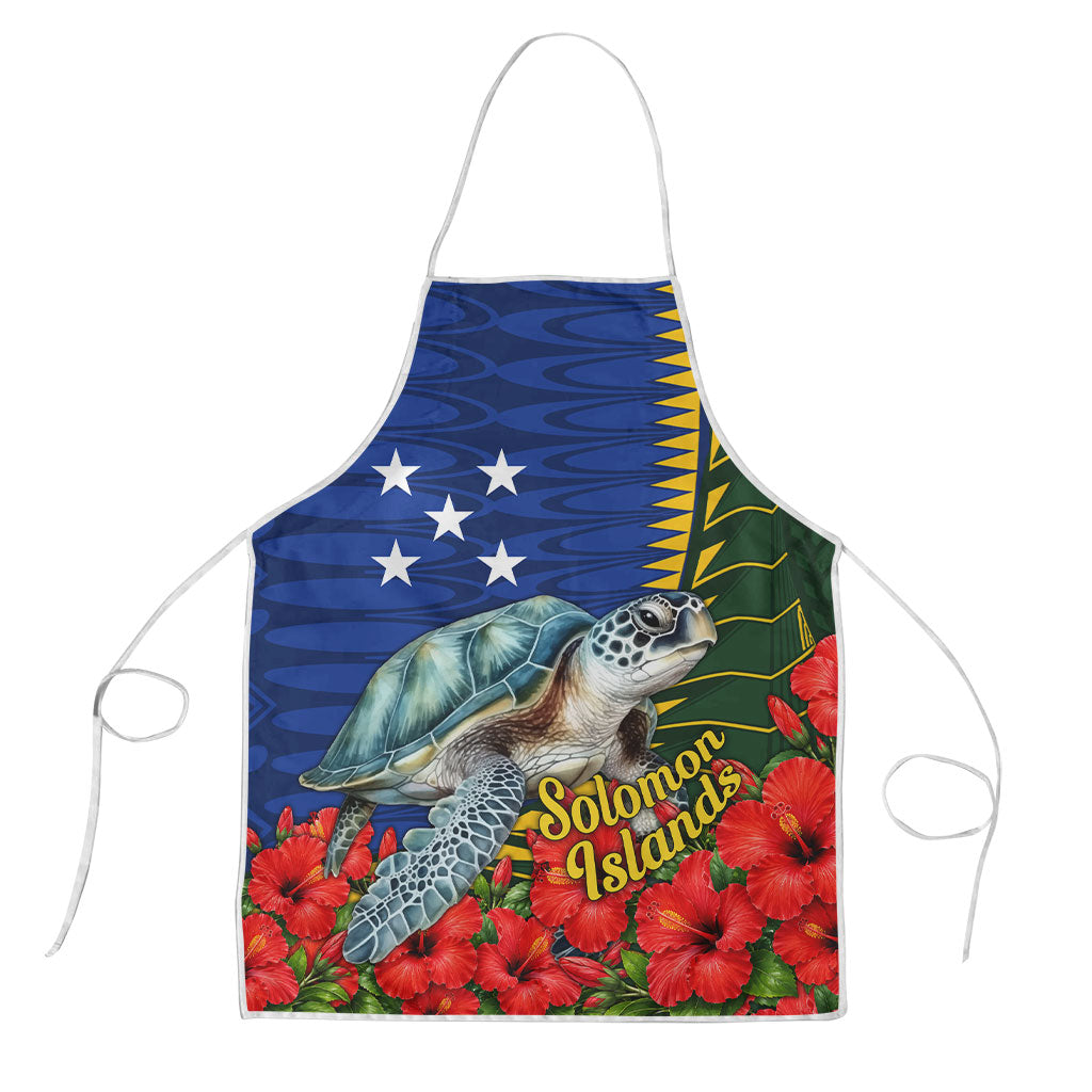 Solomon Islands Sea Turtle Apron Patriotic Flag Coat Of Arms Tribal Hibiscus