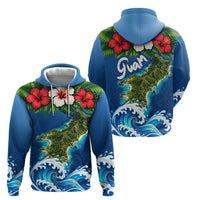 Guam Tropical Island Hoodie Hibiscus Floral Ocean Waves TS04 - Polynesian Pride