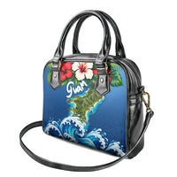 Guam Tropical Island Shoulder Handbag Hibiscus Floral Ocean Waves TS04 - Polynesian Pride