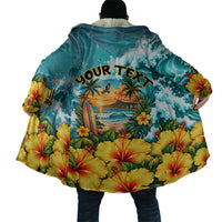 Personalized Hawaii 60th Birthday Eagle Cloak Tropical Sunset Beach Hibiscus Ocean Wave TS04 - Polynesian Pride