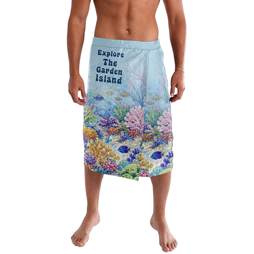 Fiji Taveuni Rainbow Reef Lavalava Scuba Diver Vibrant Undersea Coral Garden Watercolor