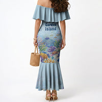 Fiji Taveuni Rainbow Reef Mermaid Dress Scuba Diver Vibrant Undersea Coral Garden Watercolor