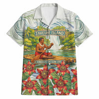 Fiji Taveuni Island Dateline Crossing Hawaiian Shirt Tropical Cultural Landscape With Tagimoucia Floral Pattern