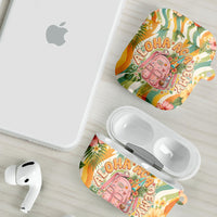 Hawaii Aloha Academy Back To School AirPods Case Sea Turtle Tropical Hibiscus Flowers Retro Psychedelic