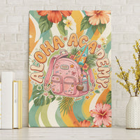 Hawaii Aloha Academy Back To School Canvas Wall Art Sea Turtle Tropical Hibiscus Flowers Retro Psychedelic