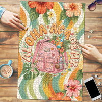 Hawaii Aloha Academy Back To School Puzzle Sea Turtle Tropical Hibiscus Flowers Retro Psychedelic