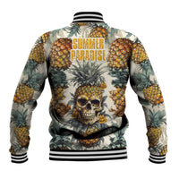 Pineapple Skull Baseball Jacket Summer Paradise TS04 Unisex Multicolor - Polynesian Pride