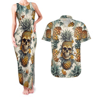 Pineapple Skull Couples Matching Tank Maxi Dress and Hawaiian Shirt Summer Paradise TS04 - Polynesian Pride