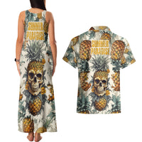 Pineapple Skull Couples Matching Tank Maxi Dress and Hawaiian Shirt Summer Paradise TS04 Multicolor - Polynesian Pride