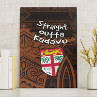 Straight Outta Kadavu Fiji Canvas Wall Art Tribal Polynesian Tattoo Coat Of Arms Flag