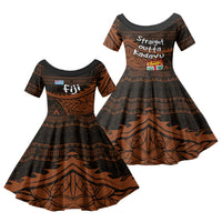 Straight Outta Kadavu Fiji Family Matching Tank Maxi Dress and Hawaiian Shirt Tribal Polynesian Tattoo Coat Of Arms Flag