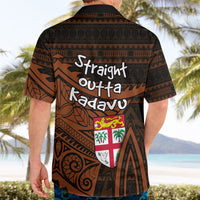 Straight Outta Kadavu Fiji Hawaiian Shirt Tribal Polynesian Tattoo Coat Of Arms Flag