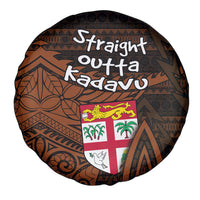 Straight Outta Kadavu Fiji Spare Tire Cover Tribal Polynesian Tattoo Coat Of Arms Flag