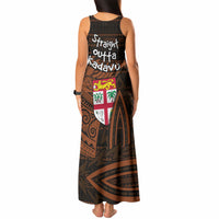 Straight Outta Kadavu Fiji Tank Maxi Dress Tribal Polynesian Tattoo Coat Of Arms Flag