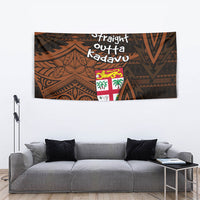 Straight Outta Kadavu Fiji Tapestry Tribal Polynesian Tattoo Coat Of Arms Flag