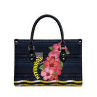 Kiribati Leather Bag Tropical Pink Hibiscus Flowers Polynesian Tribal TS04 - Polynesian Pride