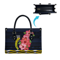 Kiribati Leather Bag Tropical Pink Hibiscus Flowers Polynesian Tribal TS04 - Polynesian Pride