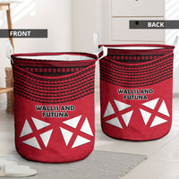 Wallis And Futuna Laundry Basket Polynesian Tattoo Flag Map