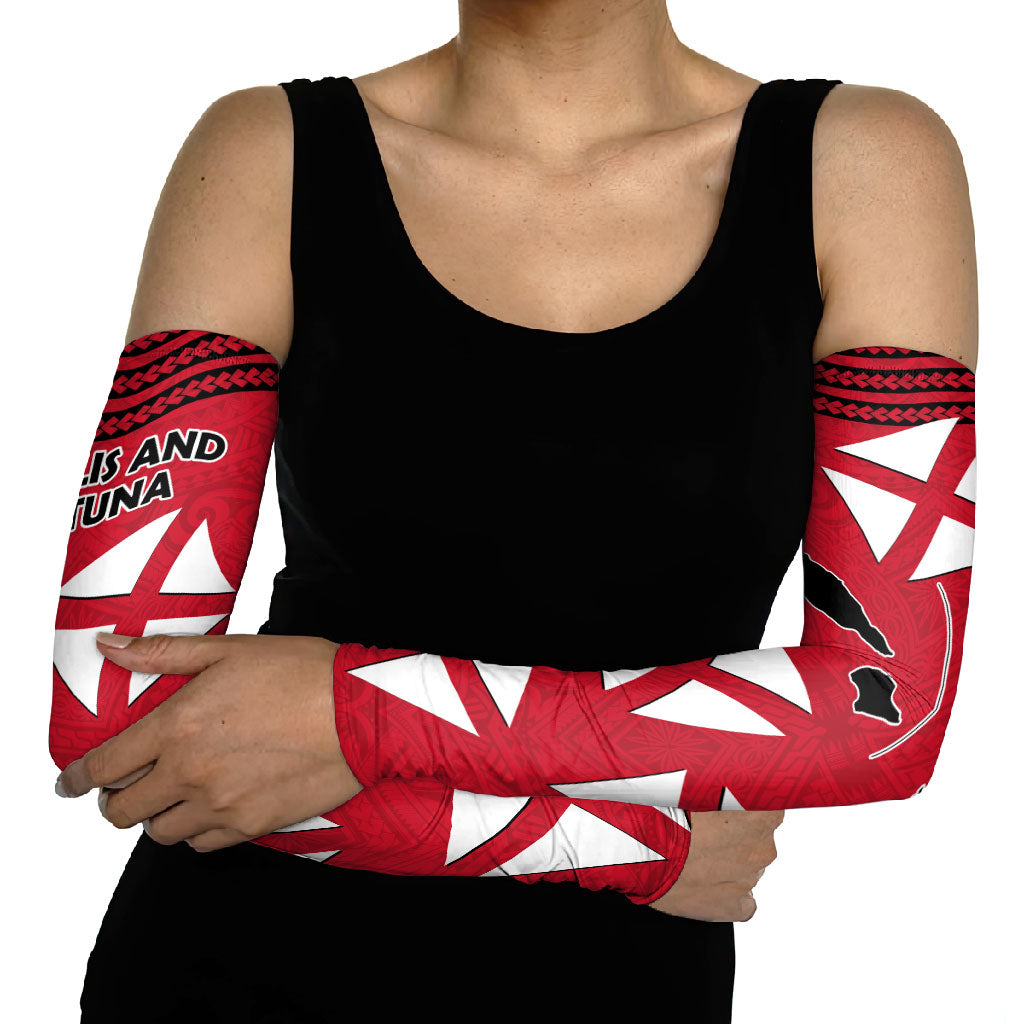 Wallis And Futuna Arm Sleeves Polynesian Tattoo Flag Map