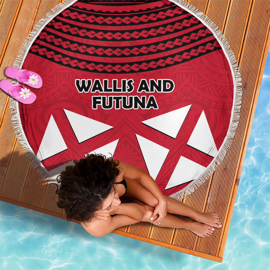 Wallis And Futuna Beach Blanket Polynesian Tattoo Flag Map