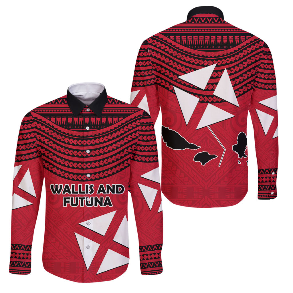 Wallis And Futuna Family Matching Short Sleeve Bodycon Dress and Hawaiian Shirt Polynesian Tattoo Flag Map