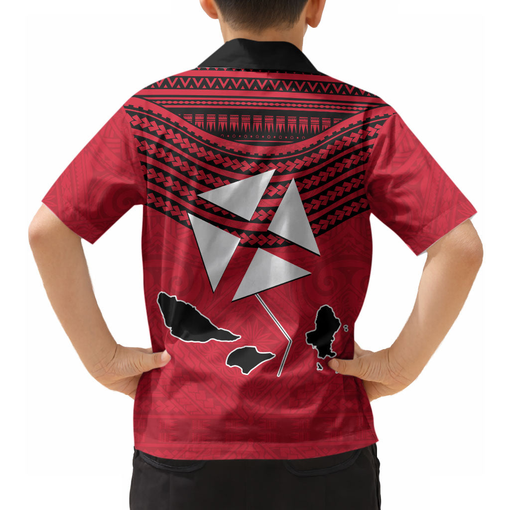 Wallis And Futuna Hawaiian Shirt Polynesian Tattoo Flag Map