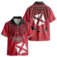 Wallis And Futuna Kid Hawaiian Shirt Polynesian Tattoo Flag Map