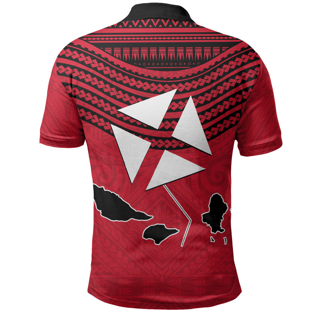 Wallis And Futuna Polo Shirt Polynesian Tattoo Flag Map