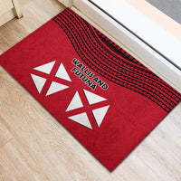 Wallis And Futuna Rubber Doormat Polynesian Tattoo Flag Map