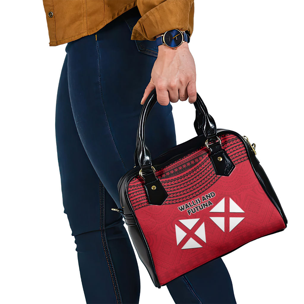 Wallis And Futuna Shoulder Handbag Polynesian Tattoo Flag Map