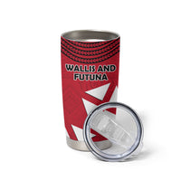 Wallis And Futuna Tumbler Cup Polynesian Tattoo Flag Map