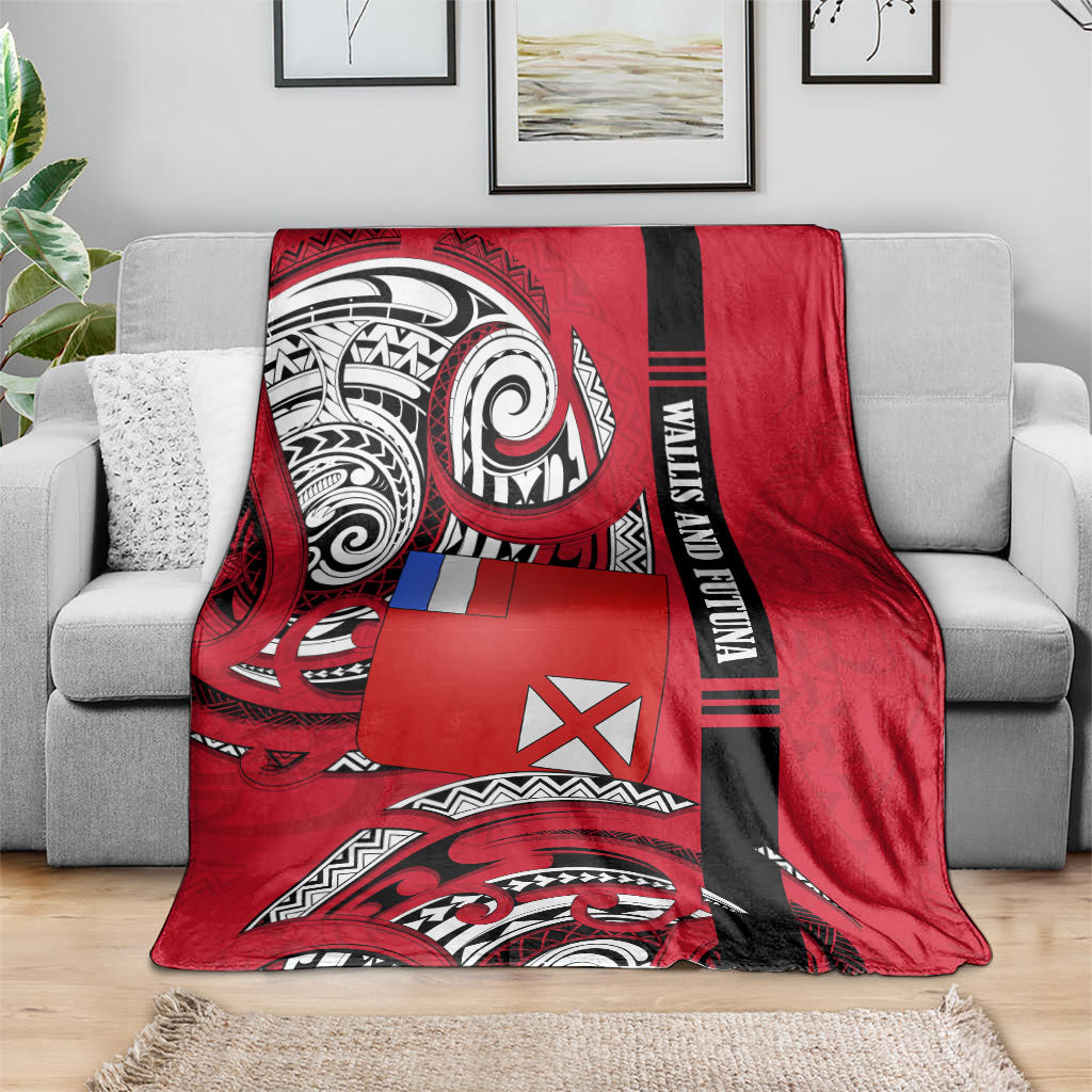 Wallis And Futuna Blanket Tribal Polynesian Tattoo Flag Motif
