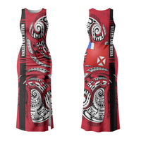 Wallis And Futuna Family Matching Tank Maxi Dress and Hawaiian Shirt Tribal Polynesian Tattoo Flag Motif