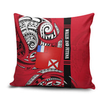 Wallis And Futuna Pillow Cover Tribal Polynesian Tattoo Flag Motif