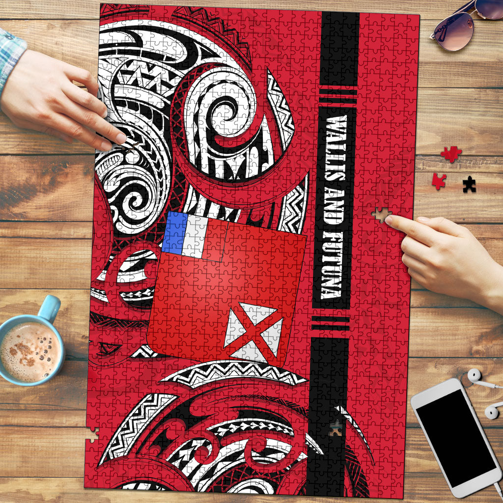 Wallis And Futuna Puzzle Tribal Polynesian Tattoo Flag Motif
