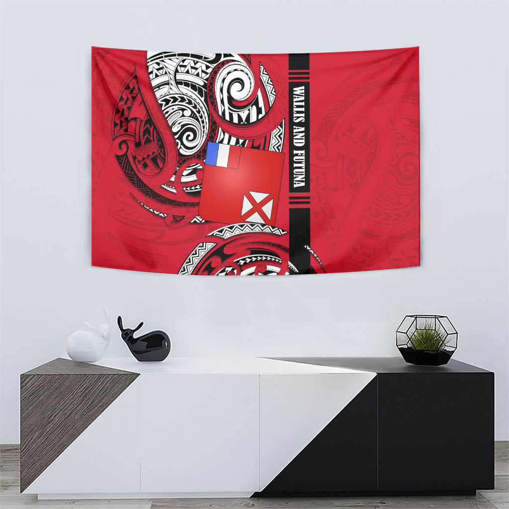 Wallis And Futuna Tapestry Tribal Polynesian Tattoo Flag Motif