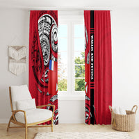 Wallis And Futuna Window Curtain Tribal Polynesian Tattoo Flag Motif