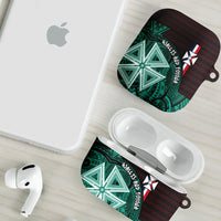 Wallis And Futuna AirPods Case Tribal Polynesian Tattoo Heritage Cross Flag